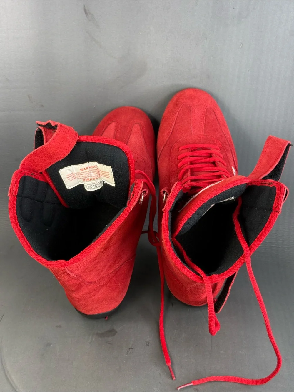 Simpson Racing Hightop athletic sneaker shoes men’s size 10